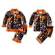 thumbnail image 2 of Conjunto de pijama de Halloween para niños y niñas, bonito diseño de calabaza amarilla, pantalones de manga larga, conjunto de pijama de 2 piezas para hermanos, nuevo diseño, 2 of 3