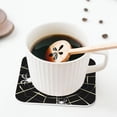 thumbnail image 5 of Yiaed Spiders On The Web Print Leather Coasters for Drinks - Cup Coasters Coffee Table Kitchen Table Bar, Home & Office Gifts Handmade Drink Coasters-Square, 5 of 6