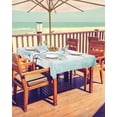 thumbnail image 2 of Brown Spring Floral Outdoor Tablecloth - 54x54 Inch Square Dining Table Cover, Vintage Elegant Summer Botanical Waterproof Outdoor Table Cloth with Umbrella Hole & Zipper for Picnic/Patio, 2 of 5
