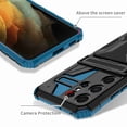 thumbnail image 4 of Decase Phone Case for Samsung Galaxy S22 Ultra Heavy Duty Cover With Slim Credit Card Holder Kicktand Hybrid Mobile Slot Rugged Case For Galaxy S22 Ultra, Blue, 4 of 7