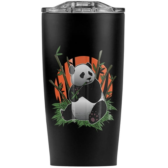 Giant Panda Bear Eating Bamboo Stainless Steel 20 oz Travel Tumbler, Vacuum Insulated & Double Wall with Leakproof Sliding Lid | Great for Coffee/Hot Drinks and Cold Beverages