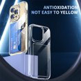 thumbnail image 4 of Four Corner Anti Falling Card Slot Bag Transparent Case For iPhone 16 15 Pro Max 14 13 12 11 XR XS 7 8 15 Plus HD Acrylic Cover Transparent For iPhone 11ProMax, 4 of 6