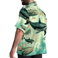 thumbnail image 3 of Whale Men's Hawaiian Printed Short Sleeve Button Down Casual Beach Shirt's, Unisex, 3 of 6