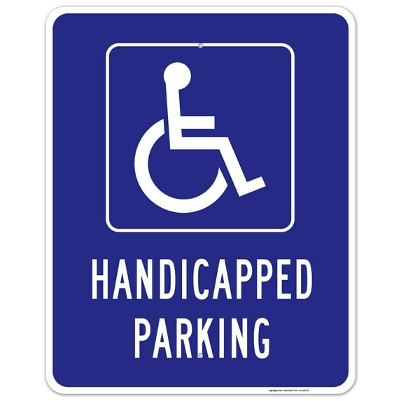 Handicap Parking Sign, Handicapped Sign, 24x30 Aluminum