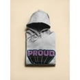 thumbnail image 3 of Proud Purple Glitter Banner Hoodie Women -Smartprints Designs, Female Medium, 3 of 4