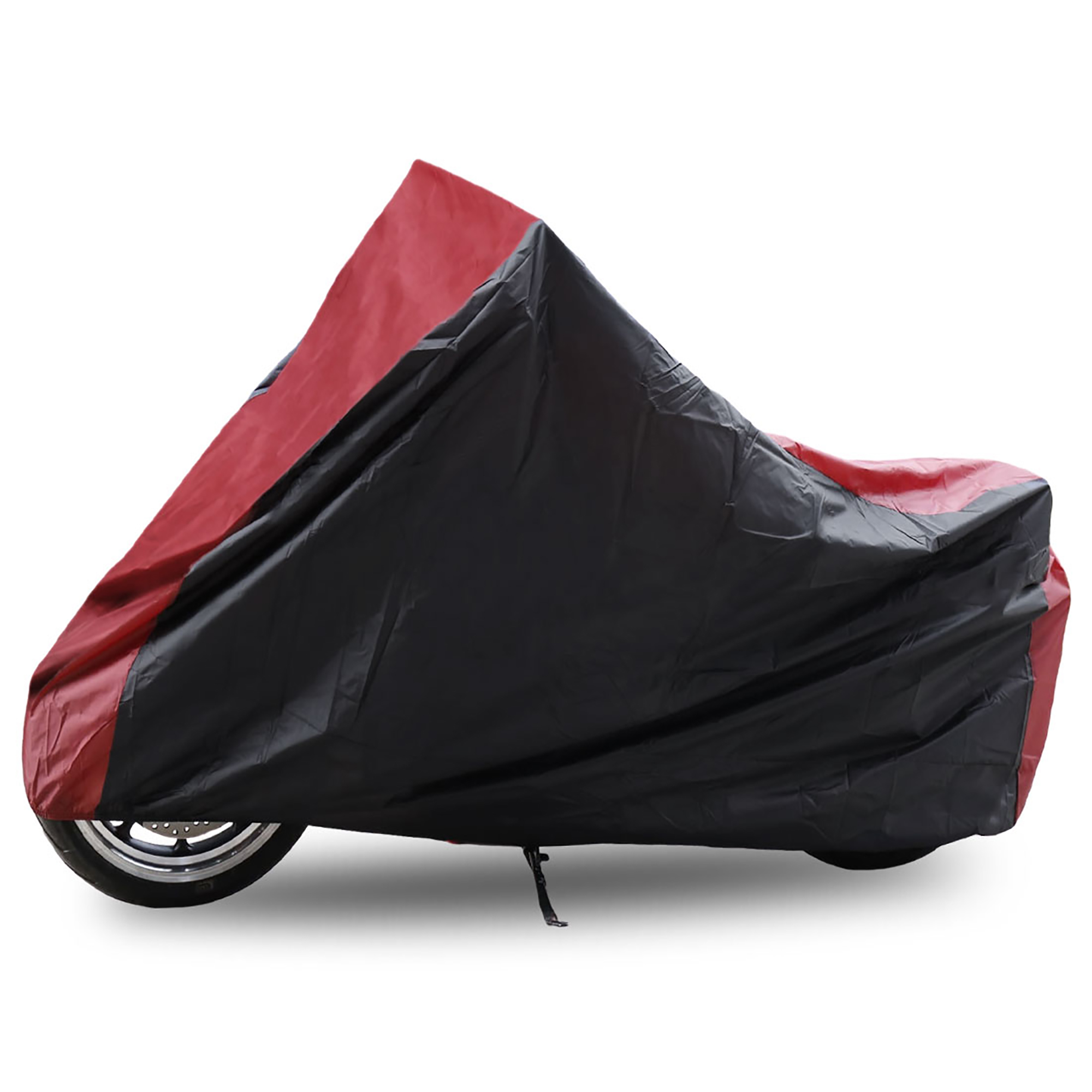 Unique Bargains Durable XXXL 180T Black+Red Motorcycle Cover for Goldwing 1100 1200 1500 1800