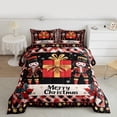 thumbnail image 2 of Feelyou Christmas Gifts Full Size Comforter Sets for Kid, Royal Guarder Nutcracker Bedding Comforter Set, Winter Flower Plant Reversible Bedding Sets, Super Cozy Room Decor, 3pcs, 2 of 8