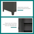 thumbnail image 5 of Space Solutions 42.5 inch High 3 Shelf Storage Locker Cabinet, Welded Metal, Fully Assembled, Vented Door, 3 inch Riser Legs, Black, 5 of 14