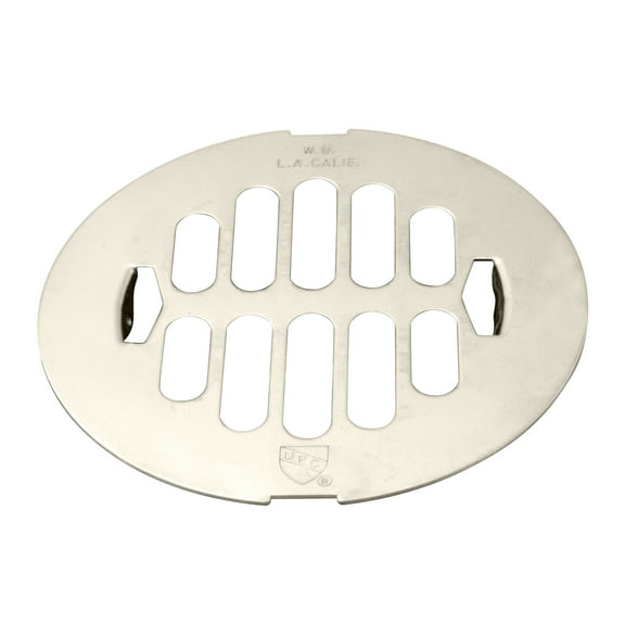 Westbrass D3198-05 4-1/4" OD Brass Snap-in Shower Drain Cover, Polished Nickel