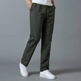 thumbnail image 2 of Pantalones holgados de algodón de talla grande para hombre, de color liso, informales y a la moda, con cintura elástica, fáciles de combinar con camisetas., 2 of 8