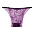 thumbnail image 4 of Byworldtasic Womens Breathable UnderwearWomen Lace Hipster Panties Soft Breathable Panty See Through Sexy Underwear Purple, 4 of 8