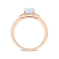 thumbnail image 3 of Gem & Harmony 1.20 Carat (Ctw) Blue Opal Ring in 10K Rose Pink Gold for Women, 3 of 6