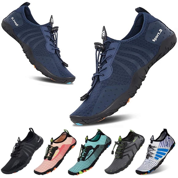 YALOX Water Shoes Men's Women's Swim Shoes Outdoor Beach Barefoot Quick-Dry Aqua Pool Socks Swimming Yoga Surfing Exercise(8080-Blue,44EU)