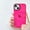 Hot Pink, variant on for iPhone 15 Phone Case, Neon Clear Fluorescent Transparent Case,Soft Slim Bumper Protective Case for iPhone 15 6.1 Inch - Clear with White Frame