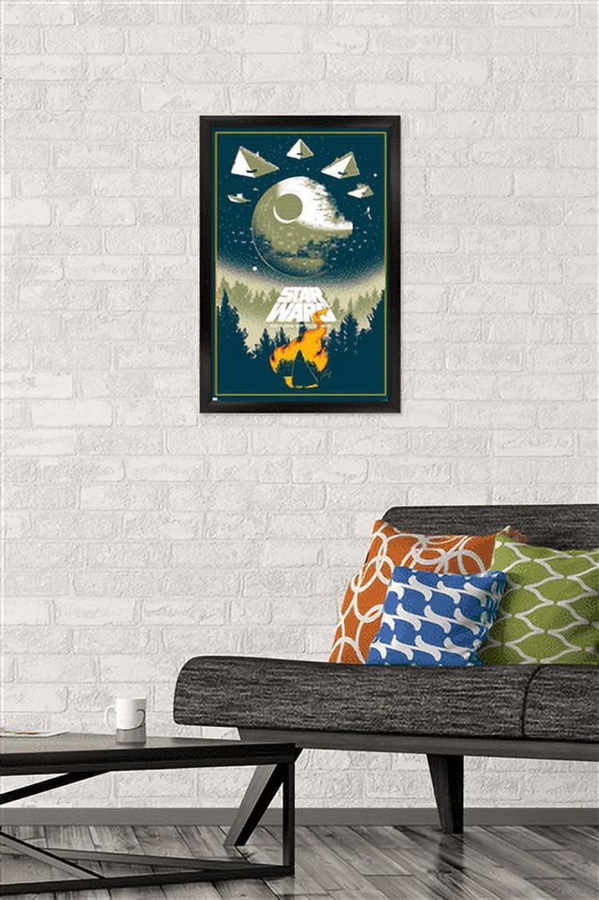 Star Wars: Return of the Jedi - Funeral Wall Poster, 14.725" x 22.375", Framed