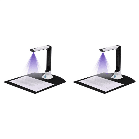 2X Document Camera for Teachers, Portable USB Document Camera Scanner with Stand 8MP HD A4 Cam Photo Scanner