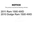 thumbnail image 2 of Transit Auto Ensemble de Roulement de Moyeu avant Gauche Bras de Commande Inférieur avec Rotule Tige de Liaison Intérieure Extérieure et Kit de Liaison Stabilisatrice (5 Pcs) pour Voiture Ram 1500 Dodge 4WD K7T-105903, 2 of 11