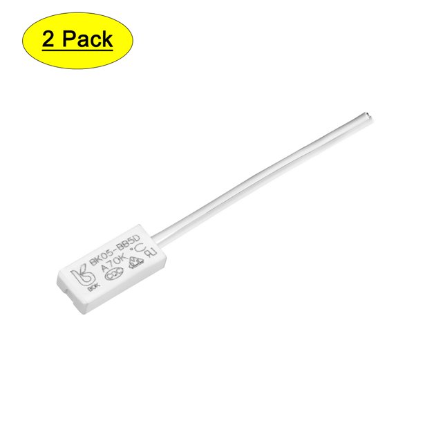 Interruptor de Temperatura Uxcell 70鈩 N.O 2A Interruptor de Control de Temperatura Térmica 2 Contar