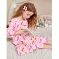 thumbnail image 3 of Arshiner Girls Nightgowns Long Sleeve Pajama Dress Cute Ruffle Sleepwear Soft Night Gowns, 3 of 4