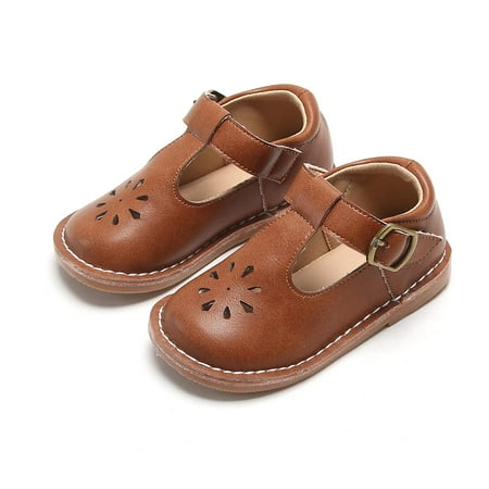 

Toddler Girls Kids T-Strap Dress School Uniform Oxford (30-Brown 11M)