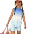 thumbnail image 6 of Grblisyd Outfits for Girls 10-12 Summer Gradient Print Tank Top and Biker Shorts 2 Piece Outfit Kids Cute Clothing Sets, 6 of 6