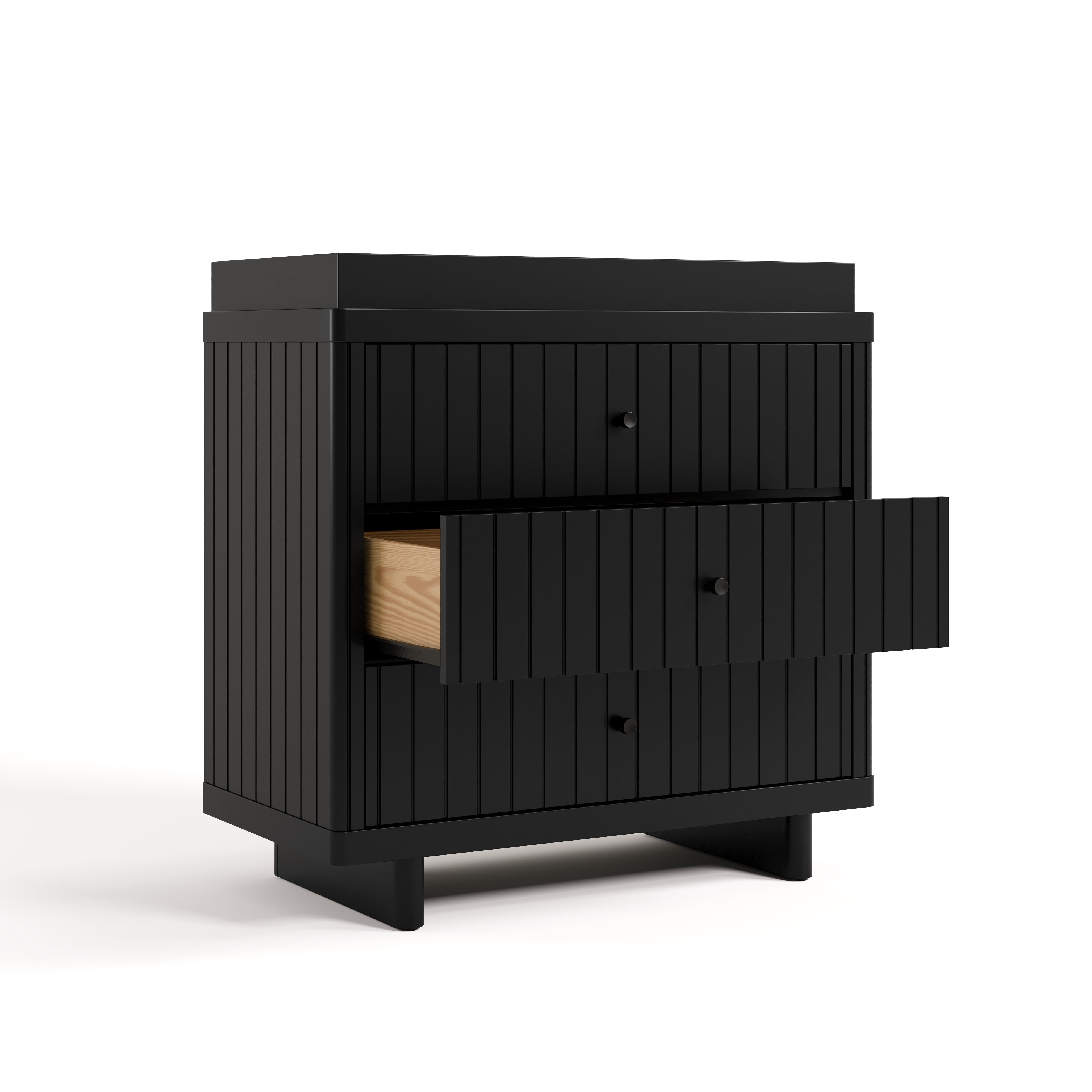 Art of Nursery by Storkcraft Kyoto 3 Drawer Chest with Infant Changing Topper, Black