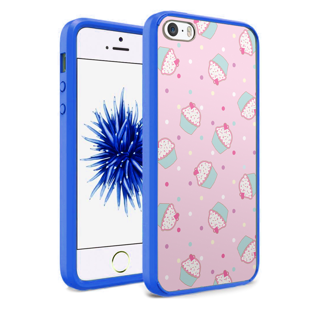 Capsule Case Compatible With Iphone Se 16 First Gen Iphone 5s Iphone 5 Fusion Slim Thin Fit Hybrid Soft Grip Protective Shockproof Blue Case Cover Pink Cupcake Walmart Com