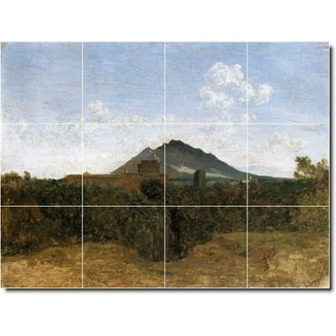Ceramic Tile Mural-Jean Corot Landscapes Painting 301. 17" w x 12.75" h using (12) 4.25 x 4.25 ceramic tiles