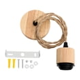 thumbnail image 1 of Cable de luz colgante Cable de luz colgante E27 Lámpara colgante resistente retro Accesorio para Madera negra retorcida, 1 of 9
