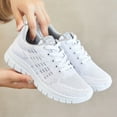 thumbnail image 6 of Gvdentm Comfortable Sneakers for Women Outdoor Mesh Solid Color Breathable Shoes Women White,7, 6 of 6