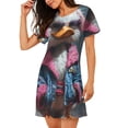 thumbnail image 2 of Balery Lady Duck Camisón de manga corta con cuello redondo para mujer, cómodo y elegante., 2 of 6