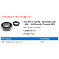 thumbnail image 2 of Rear Wheel Bearing - Compatible with 1958 - 1962 Chevy Corvette RWD 1959 1960 1961, 2 of 2