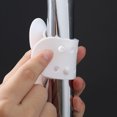 thumbnail image 2 of Soporte de ventosa de silicona para ducha blanca de 2 piezas, sin reemplazo de perforación, ángulo ajustable para satisfacer cualquier necesidad de espacio Soporte de ducha con ventosa para baño ER, 2 of 5