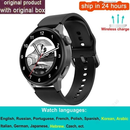 New DT4+ Smart Watch GPS Tracker 390*390 Bluetooth Call Voice Assistant Password Wireless Charge Women Smartwatch NFC