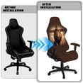 thumbnail image 5 of Jiueut Lion Cross Print Gaming Chair Cover Pack of 4, Soft Rotating Chair Slipcovers with Armrest Cover Computer Reclining Chair Slipcover with Elastic Bottom Desk Chair Seat Protector, 5 of 7