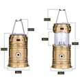 thumbnail image 2 of Black Solar-Powered LED Camping Lantern: Portable Handheld Multi-Functional Outdoor Light with Extendable Design, Button & Pull Strap Controls for Tent, Hiking, and Adventure Use – Durable New Model, 2 of 6