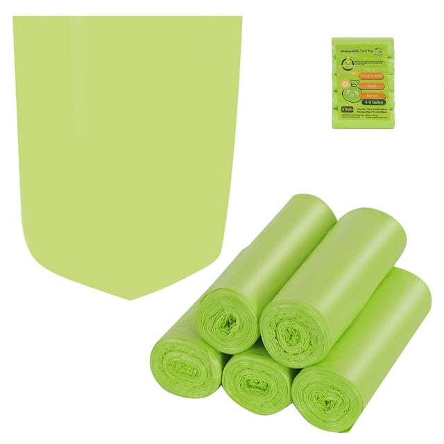 Bolsas de basura biodegradables en 4 a 6 galones, 100 unidades