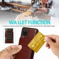 thumbnail image 5 of Dteck Back Wallet Phone Case for Samsung Galaxy A12 with ID & Credit Card Holder Slots Pockets Wallet Back Cover Stand Flip Folio Leather Galaxy A12 5G Cell Cases Women Men, Brown, 5 of 7