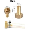 thumbnail image 5 of Barb Hose Fitting-Connector 2PCS 8mm To 1/2 Inch BSP Brass Hose Barbed Joint Adapter Coupler Female Thread Pipe Adapter For Fuel Air Gas Water Oil, 5 of 5