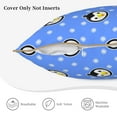 thumbnail image 5 of ZNDUO Throw Pillow, 18"x18" Bed Pillow and Couch Pillows - Indoor Decorative Pillows，Snowflake & Penguin Throw Pillow, 5 of 8