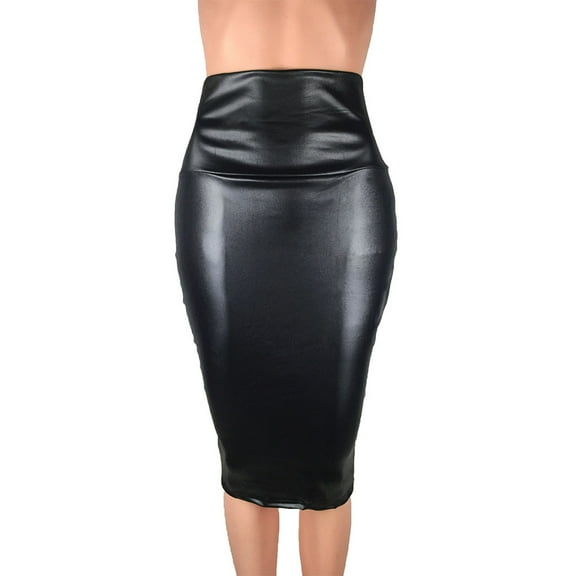 SDJMa Womens Lady High Waist Hip And Knee In The SkirtSexy Slit Hip Skirt
