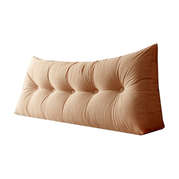 uvwlwu Large Triangular Headboard Pillow Twin XL For College Green Bed Rest Reading Pillows Backrest Positioning Support Bolster Cushion (E,A)