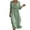 Green, variant on Women Boho Summer Dresses V Neck 3/4 Sleeve Solid Casual Loose Midi Sundress Beach Vacation Bohemian Long Dress, Orange 3XL