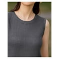 thumbnail image 2 of Minimalism 2023 Summer New Woman Clothing Sleeveless O Neck Office Lady Knitted Female Chic Straight Camisole&Vest 72322002, 2 of 5