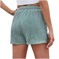 thumbnail image 4 of Miluxas Women's Tie Front Elastic High Waisted Shorts Wide Leg Summer Shorts Mint Green 12-14(L), 4 of 6