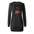 thumbnail image 4 of Lilgiuy Women Casual Round Neck Christmas Printed Dress Loose And Comfortable Long-sleeved, 4 of 5