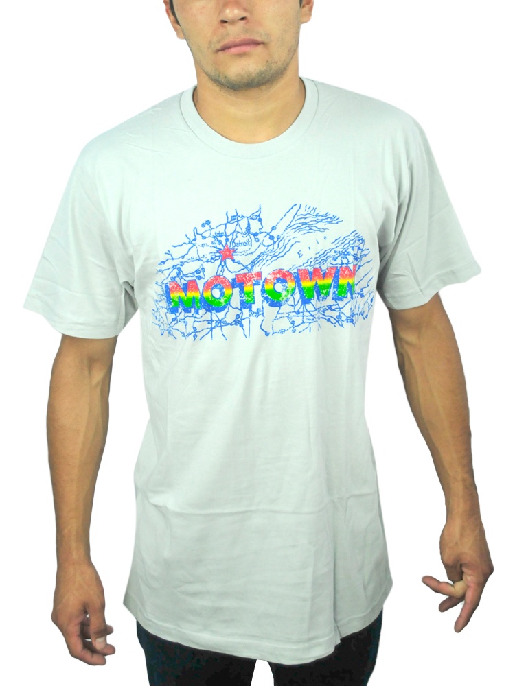 Classic Motown Map Logo Men's Black T 