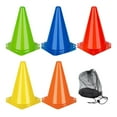 thumbnail image 1 of Conos para entrenamiento de fútbol, ​​conos de fútbol, ​​resistentes, marcadores de campo, portátiles, conos deportivos con bolsa de almacenamiento 16 piezas, 1 of 8