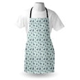 thumbnail image 4 of Tale Apron, Silhouette Design Castle Prince Cartoon and Unicorn, Unisex Kitchen Bib with Adjustable Neck for Cooking Gardening, Adult Size, Purpleblue Mint Green, by Ambesonne, 4 of 4