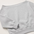 thumbnail image 4 of HappyYEE Women’s off the Shoulder Sweatshirt -Oversized Long Sleeve Versatile Sweatshirt - Fall Fleece Lined Daily Casual Layering Tops XL, 4 of 7
